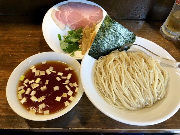 「鰹昆布水の鶏醤油つけ麺」@Soupmenの写真