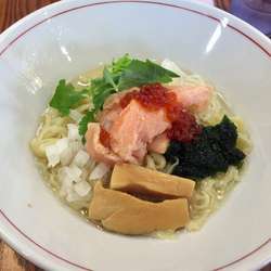 サーモンとイクラと生のりと山葵の和えSOBA