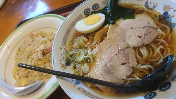 「炒飯Bセット(炒飯、ラーメン)」@山田うどん 東大和店の写真