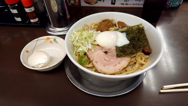 「油そば」@自家製太打麺 勢拉 行徳駅前店の写真