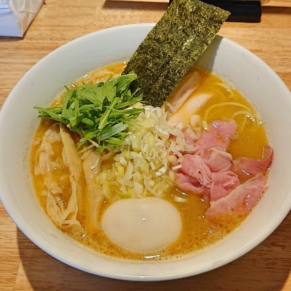 「鶏白湯らーめん(塩) 780 味付玉子100」@麺屋 れんしんの写真