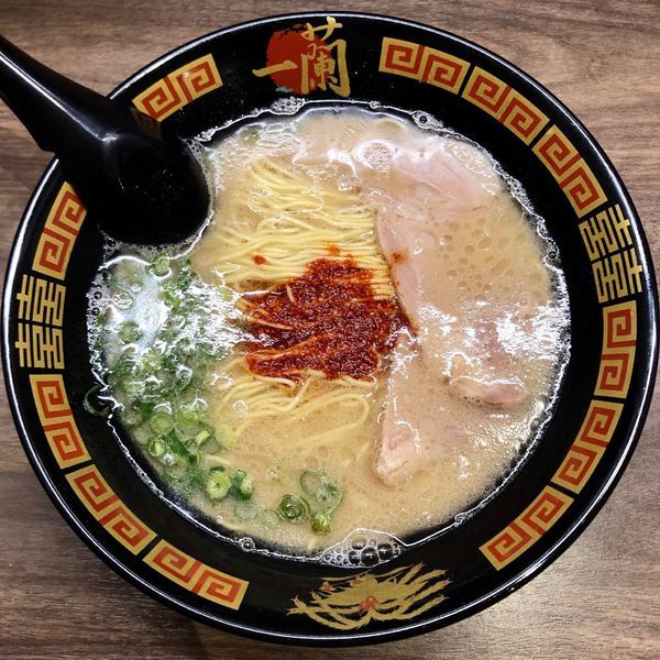 「天然とんこつラーメン (790円)」@一蘭 太宰府店の写真