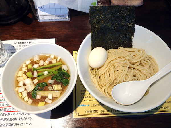 「限定 昆布水のつけ麺」@塩生姜らー麺専門店MANNISHの写真