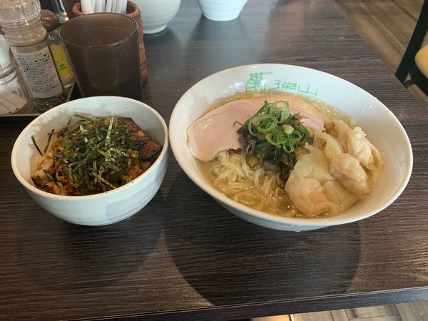 「冷やし煮干しの海老ワンタン麺」@中華蕎麦 瑞山（ZUIZAN）の写真