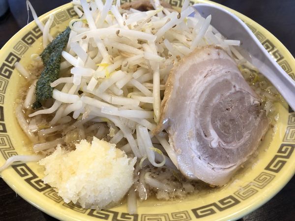 「もやし麺(太麺) ニンニクトッピング」@江川亭 南多摩店の写真