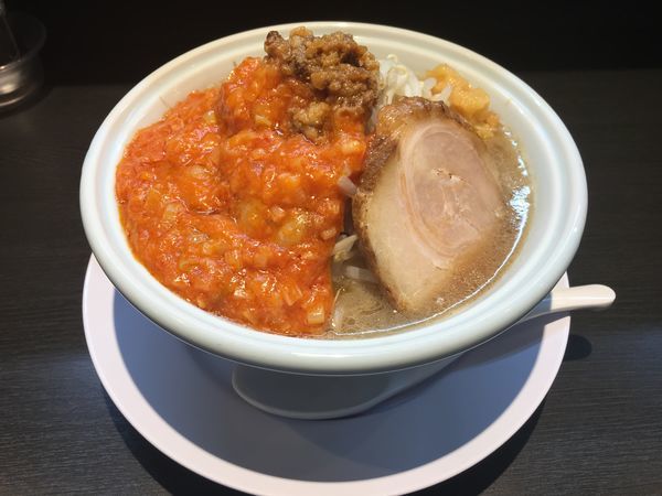 「エビチリ二郎らーめん」@らーめん 三極志の写真