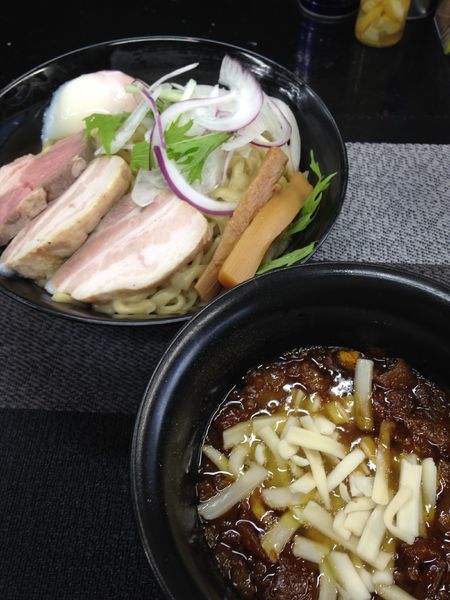 「つけあぶらソバ(カレー、チーズ)特盛り」@天元突破の写真