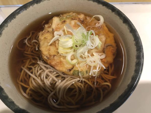 「天ぷらそば」@おぎのや 軽井沢駅売店の写真