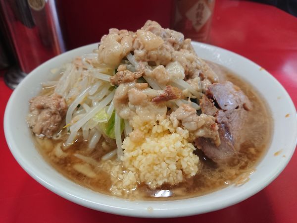 「小ラーメン700円(ニンニク・アブラ)」@ラーメン二郎 上野毛店の写真