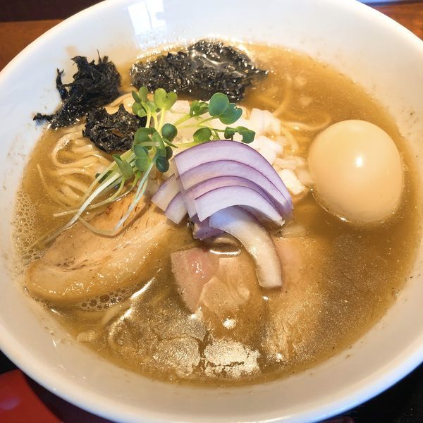 「煮干し中華そば ¥730＋味玉 ¥100」@中華そば 蓮の華の写真