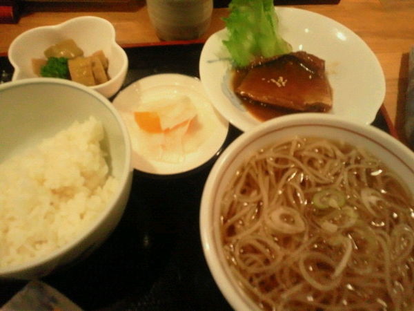 「さば味噌セット 850円」@手打蕎麦 味わいの写真