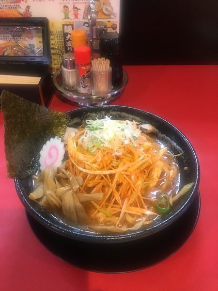 「コテコテ中華+ピリ辛ネギトッピング」@みそ道楽の写真