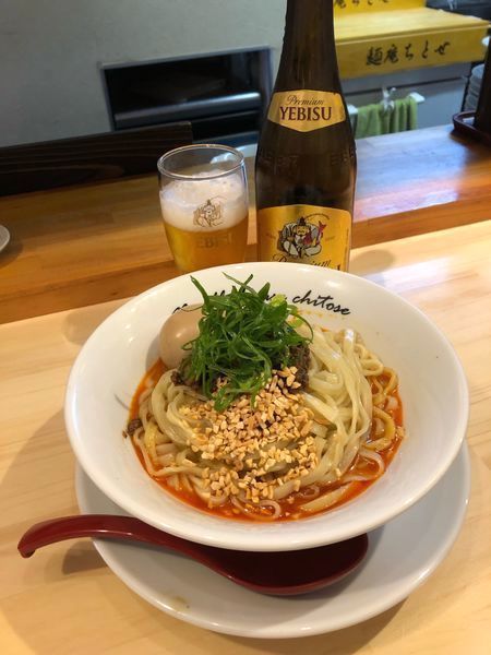 「汁なし担担麺￥880 with beer」@麺庵ちとせの写真