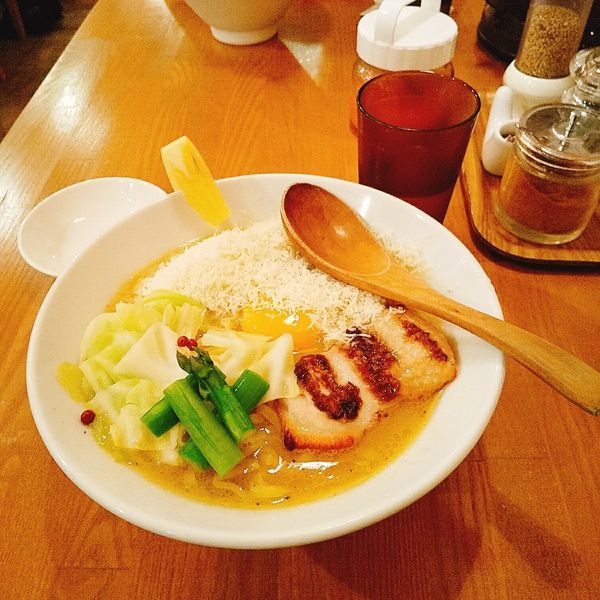 「とりぽたーな　チーズ増し」@鶏ポタラーメン THANK お茶の水の写真
