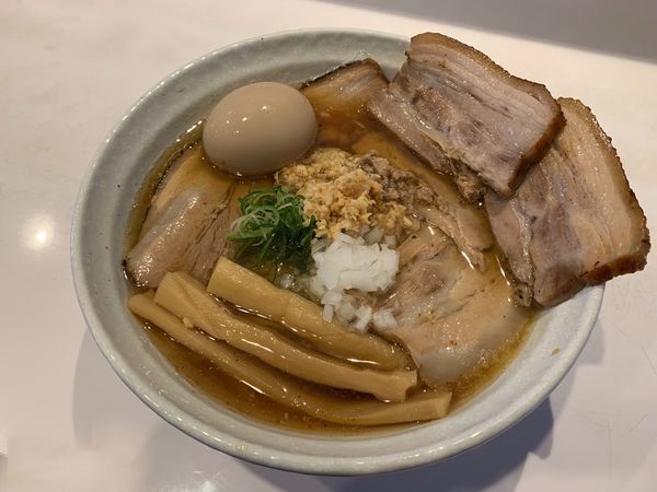 「肉そば大盛り＋味玉＋チャーシュートッピング」@ぶっと麺 しゃにむにの写真