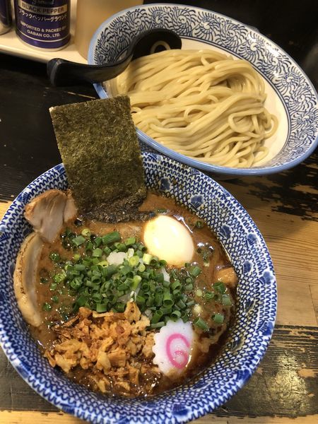 「【限定Ｂ】マー油つけ麺 中盛り ￥1000」@狼煙 〜NOROSHI〜の写真