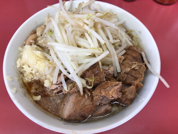 「小ラーメン+豚増し券(ニンニク) 900円」@ラーメン二郎 小岩店の写真