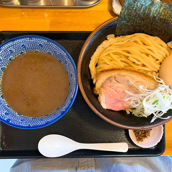 「濃厚魚介豚骨つけめん＋味玉＋カレ変ライス」@麺屋 太陽の写真