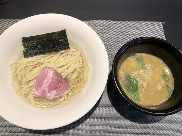 「【ぬるぬる】昆布水の淡麗つけそば」@煮干乱舞の写真