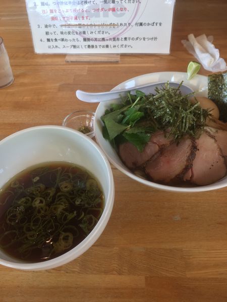 「特製甲州地鶏つけソバ（1200円）」@湖麺屋 Reel Cafeの写真