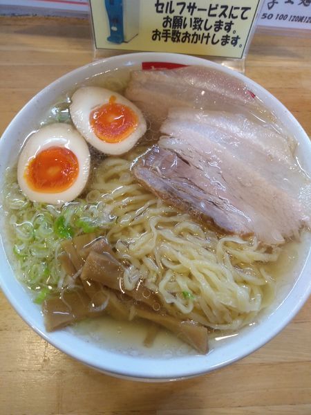 「ラーメン 620円 味玉(ラーパス)」@手打ち中華蕎麦 麺屋 工藤の写真
