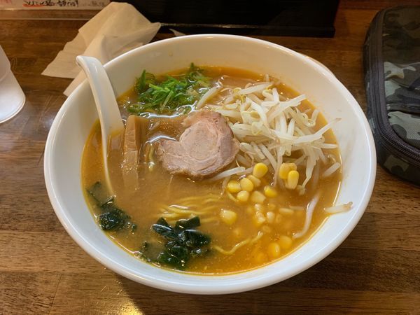 「味噌ラーメン700円十五穀米&唐揚げ食べ放題無料」@麺粥家 大黒天の写真