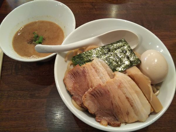 「大人のつけそば　（麺大盛り：無料）　＋味玉：㋚券」@New old style ゆいが 三郷店の写真