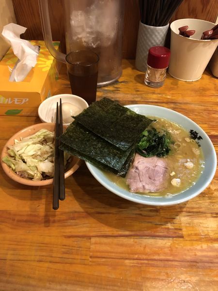 「ラーメン+キャベチャー+味玉」@洞くつ家の写真