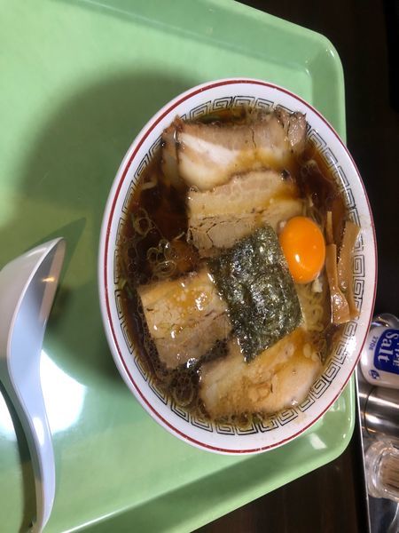 「中華そば生卵入り」@ふくや 吉田四丁目店の写真