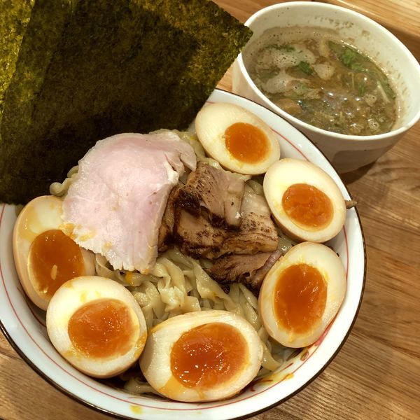 「特製煮干つけ麺＋味玉＋味玉」@くじら食堂 nonowa東小金井店の写真