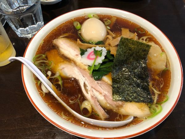 「わんたんめん+味玉」@新潟長岡らぁめん 安ざわ食堂の写真