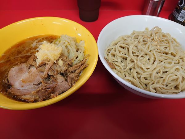 「つけ麺ゴマ味 麺少なめ カラメニンニク(750円+100円)」@ラーメン二郎 茨城守谷店の写真