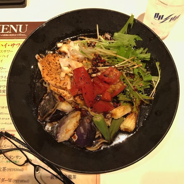 「よだれ鶏冷麺」@餃子の王将 ウィングキッチン京急鶴見店の写真