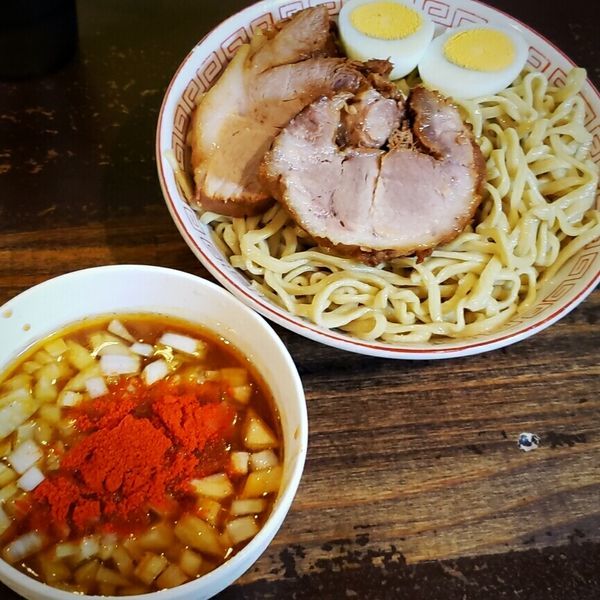 「ちょっと辛い冷製煮干カレーつけそばってイメージで作りました。」@めんじろの写真