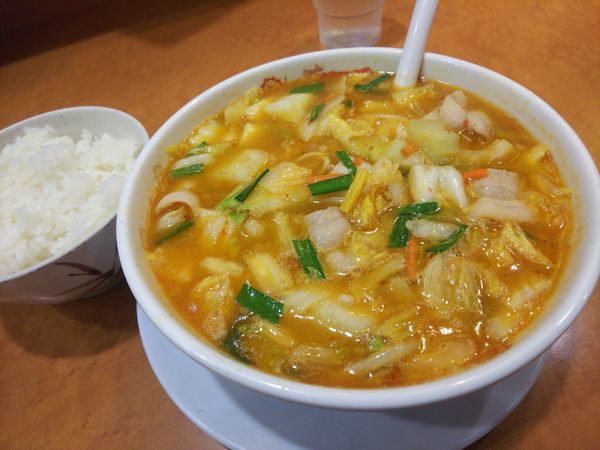 「スタミナラーメン小＋小ライス」@天理スタミナラーメン 本店の写真