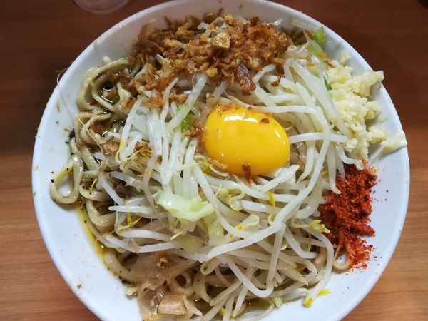 「限定塩850汁無し80カレー100ニンニク辛味」@豚星。の写真