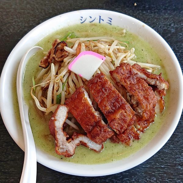 「排骨バジルタンメン1030円+税」@極濃湯麺シントミ 本庄インター店の写真