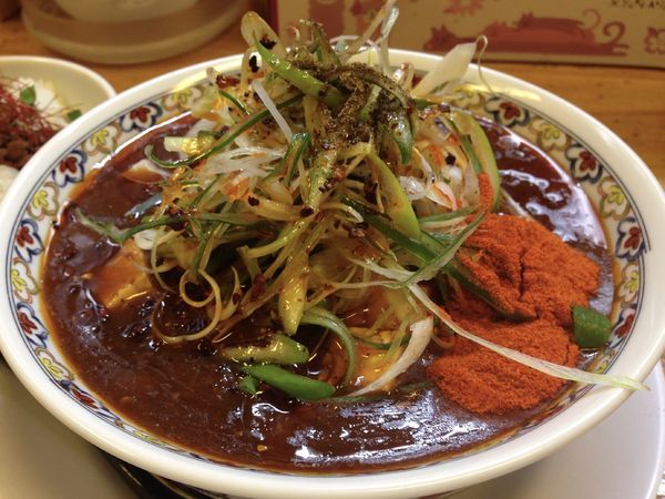 「辛っとろ麻婆麺追い飯セット」@辛っとろ麻婆麺 あかずきんの写真
