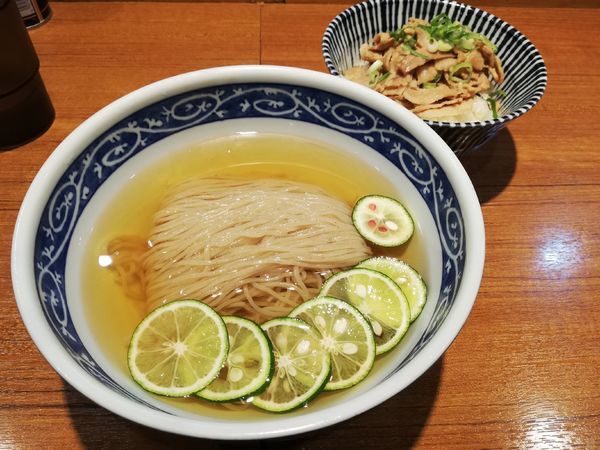 「酢橘の冷やかけ 限定」@寿製麺よしかわ 川越店の写真