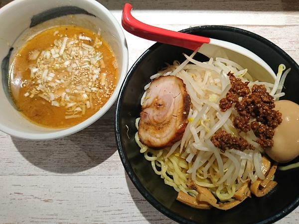 「味噌つけ麺+味玉,もやし(1000円)」@麺屋 誉の写真
