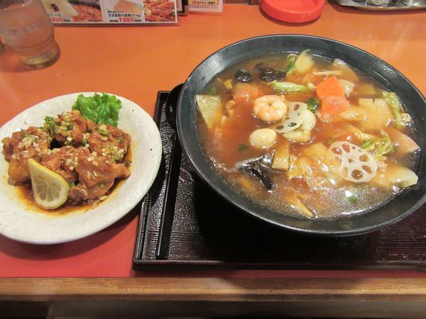 「八宝うま煮らーめん（９１８円）＋若鳥の中華ソース５７２円」@こだわりらーめん ゆきむら亭 荒川沖店の写真