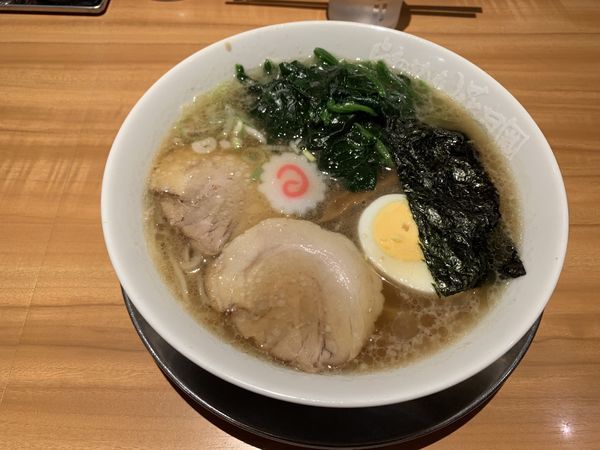 「中華そば竹下食堂+ほうれん草ク＝700円」@らあめん花月嵐 新都心店の写真