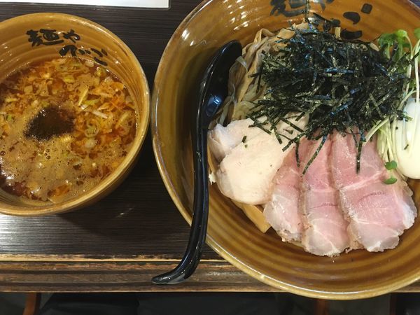 「【限定】特製海老の辛いつけそば」@麺や でこの写真