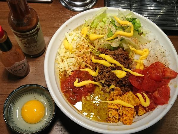 「【夏限定】カレータコスまぜそば￥880＋チーズ増し￥50」@麺処 はら田の写真