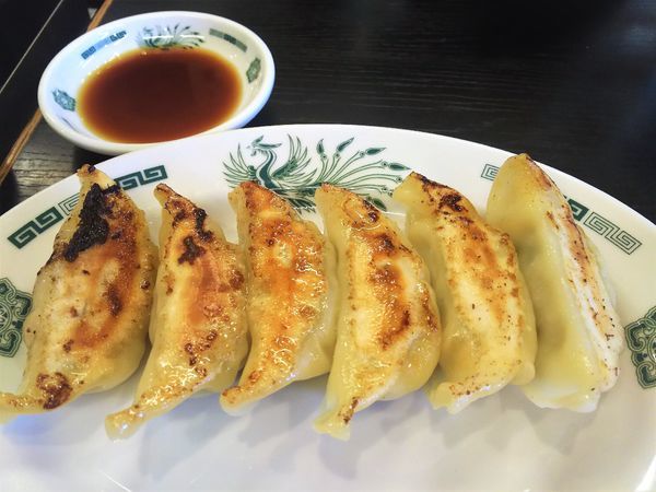 「ガパオ汁なし麺 餃子セット￥800」@日高屋 桶川駅店の写真