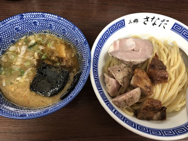 「つけめん、肉切り落とし＋替えつけ」@つけめん さなだの写真