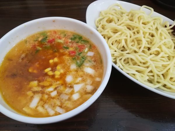「夏の味噌カレーマサラつけ麺（小吉）」@ラッキー食堂まとや 千曲店の写真