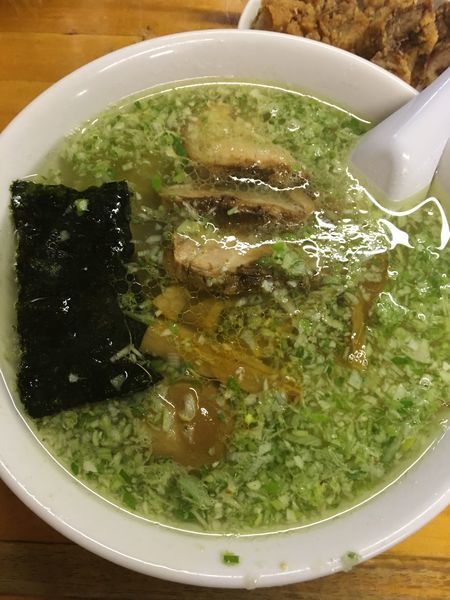 「塩ラーメン 煮玉子 半パーコー別皿」@珉珉の写真