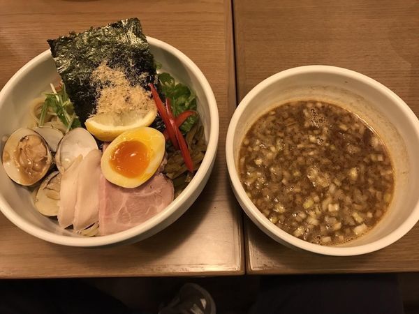 「鶏と蛤の濃厚つけ麺 大盛」@むぎとオリーブ さいたま新都心店の写真