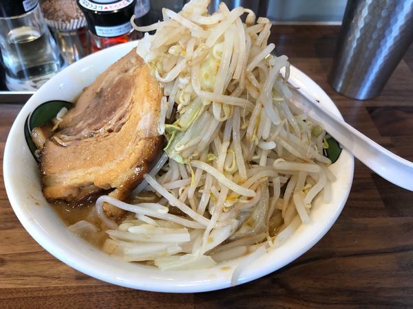 「雷そば 濃厚 野菜マシ＋あぶら」@雷 北松戸本店の写真
